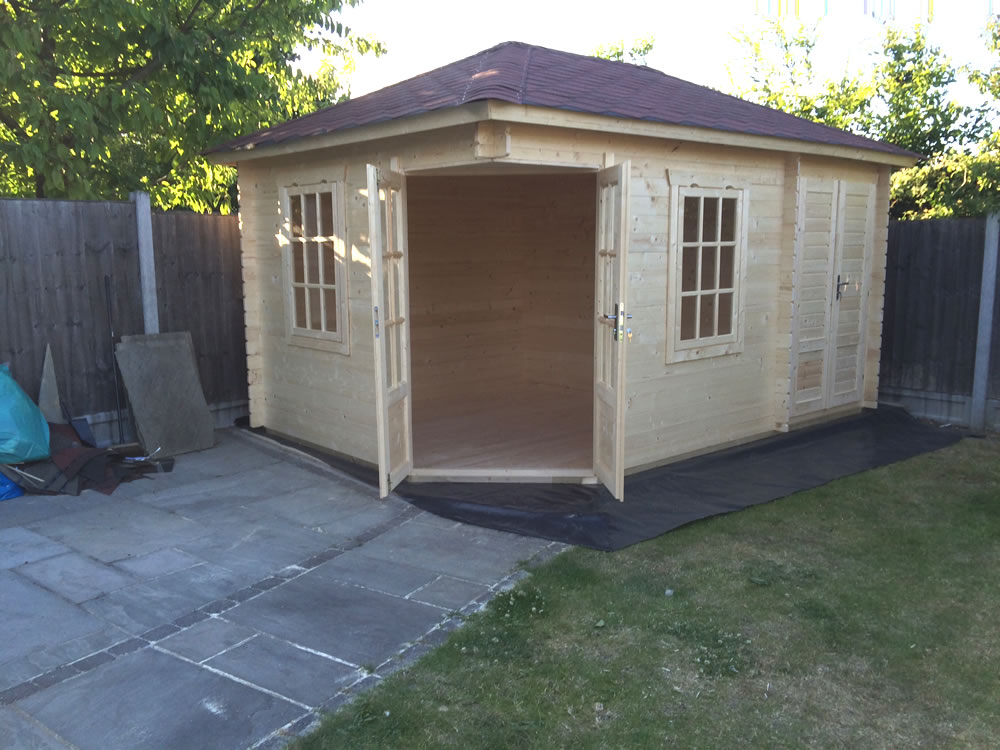 Sigrid Log Cabin With Shed Annexe 3x4.4m