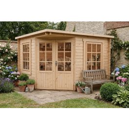 Emma Corner Log Cabin 3m x 3m